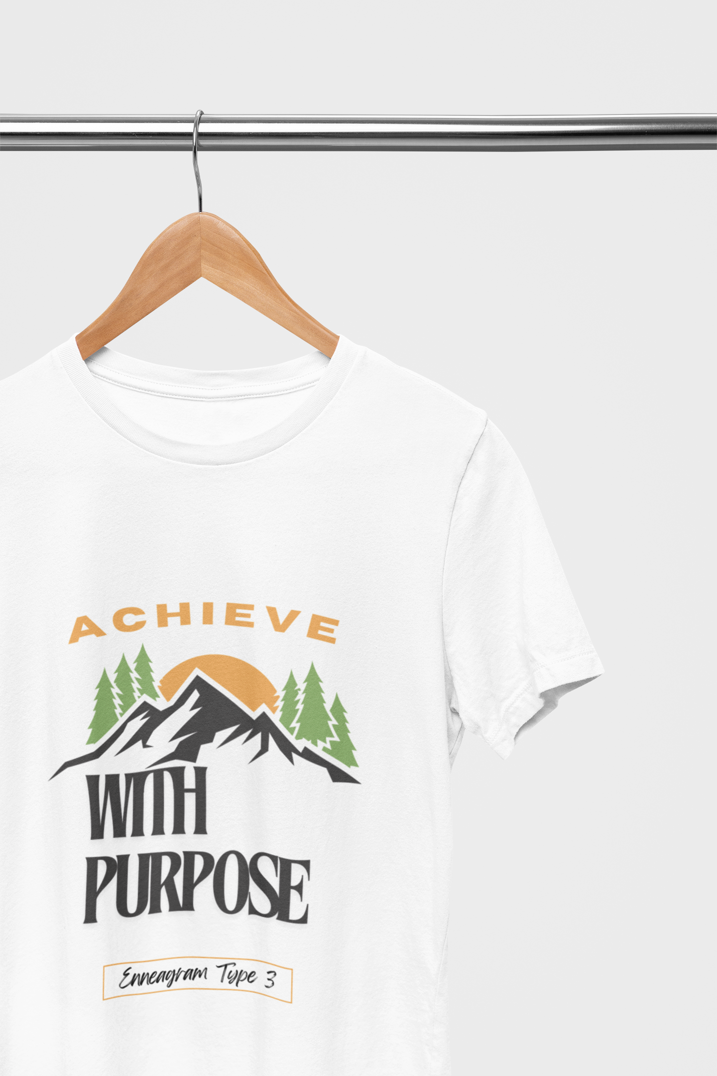 Hanging White Enneagram Type Three T-Shirt