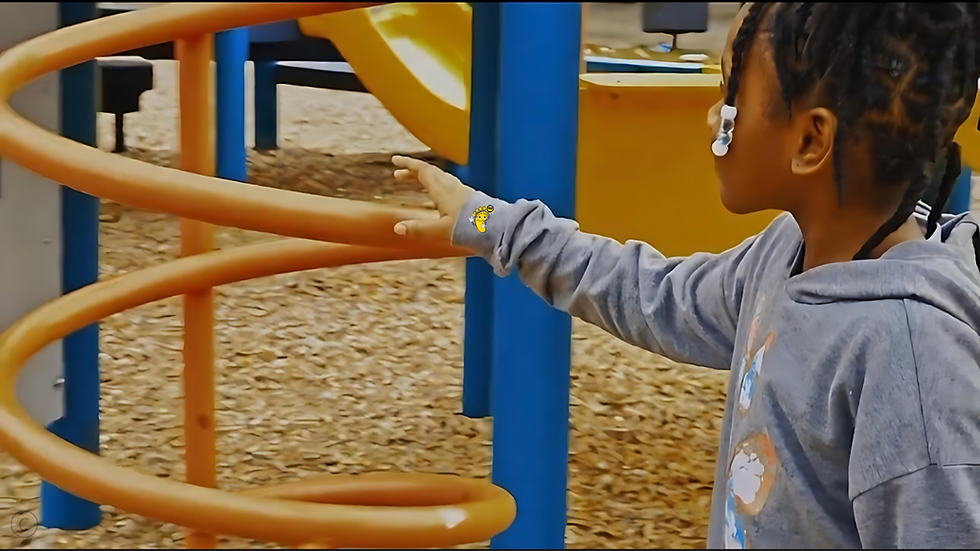 Child exploring playground equipment, engaging with outdoor play.
