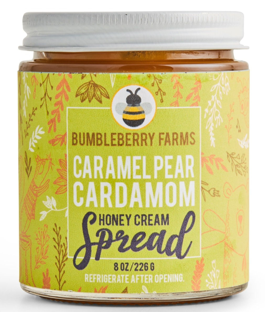 Bumbleberry Farms Caramel Pear Cardamom Honey Cream Spread