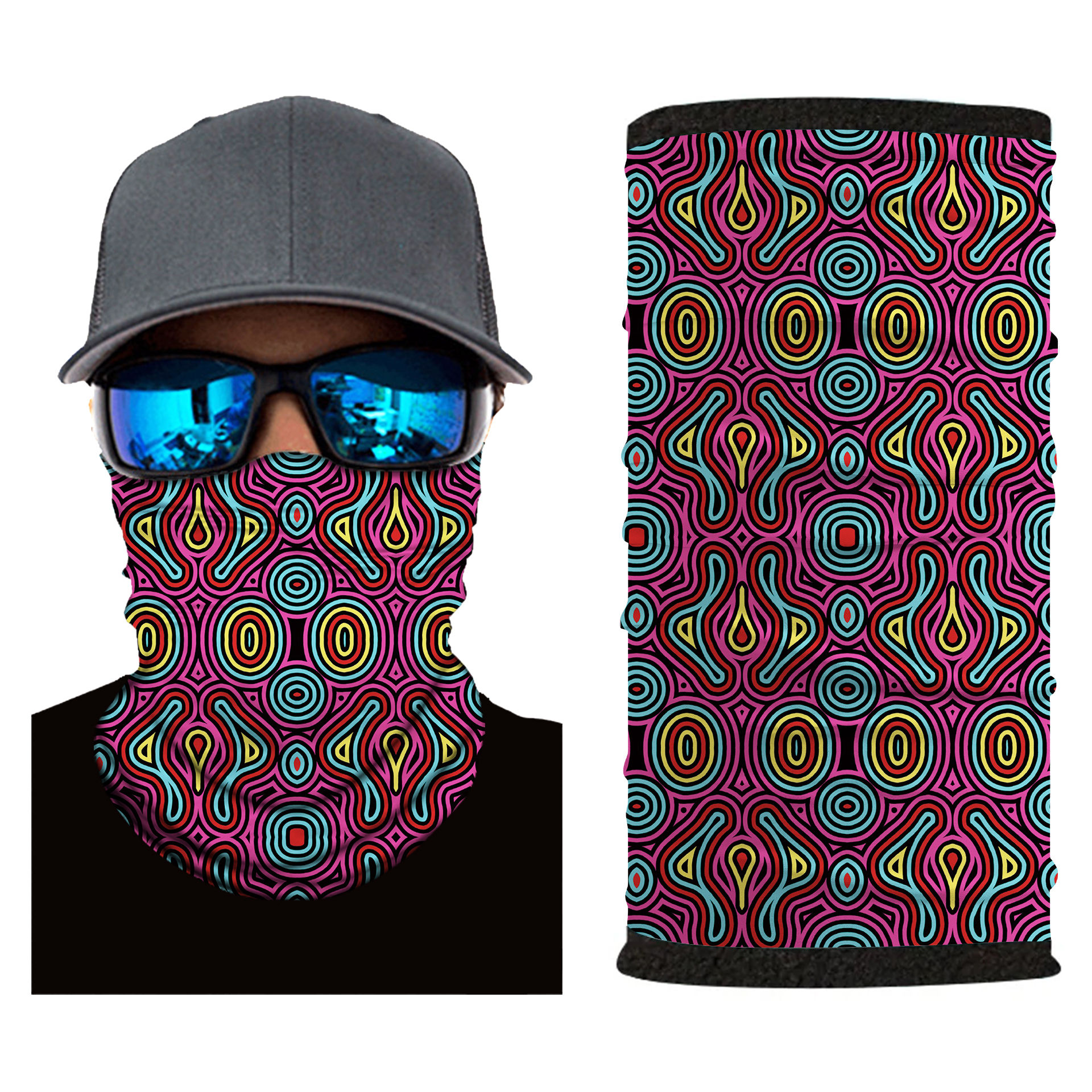 Pink Trippy Face Mask