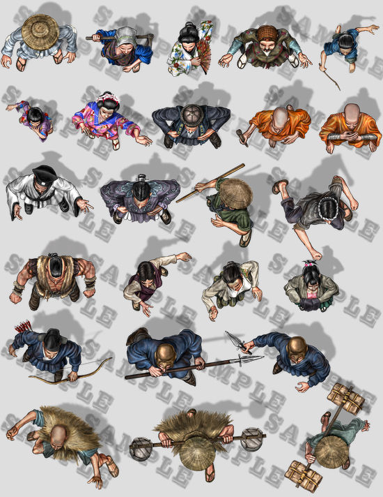 Thumbnail: Fantasy Tokens Set 28, Oriental Townsfolk