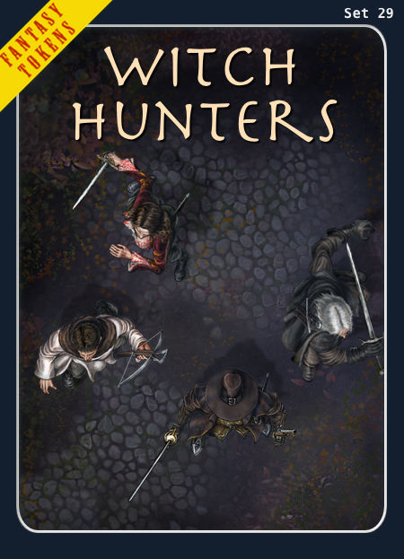 Fantasy Tokens Set 29, Witch Hunters