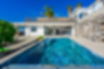 Piscine chauffée vue mer de la Villa Cactus Tenerife à Sud