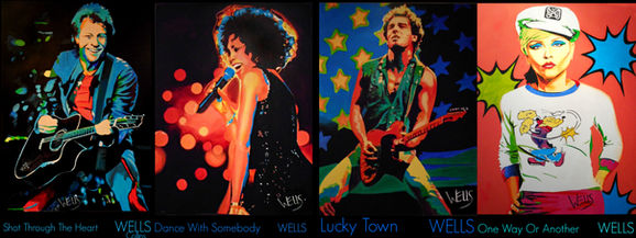 Stacey Wells. custom artworks commissioned by the Hardrock Hotel in Atlanic City.