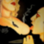 provocative painting of Sid Vicious of the Sex Pistols and Nancy Spungen. art by Stacey Wells. Painting of body