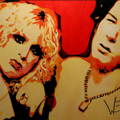 Punk Rock's Sid Vicious and Nancy Spungen. This art captures Punk Rock's most tumultuous couple.