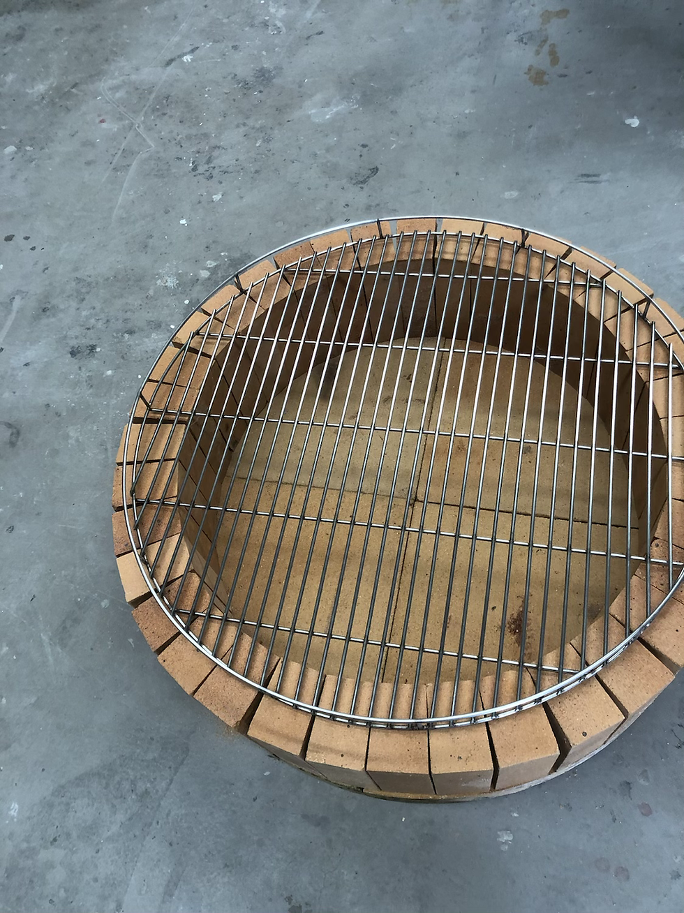 Thumbnail: Brick fire pit with stainless steel grill 800mm