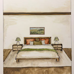 Countryside Guest Bedroom: Drawing