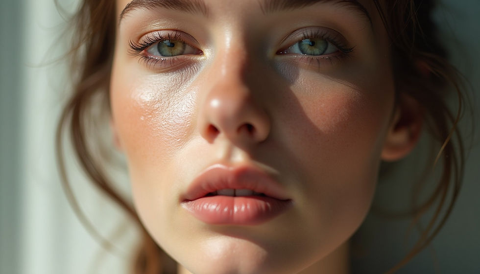 Close-up view of a serene skin texture analysis
