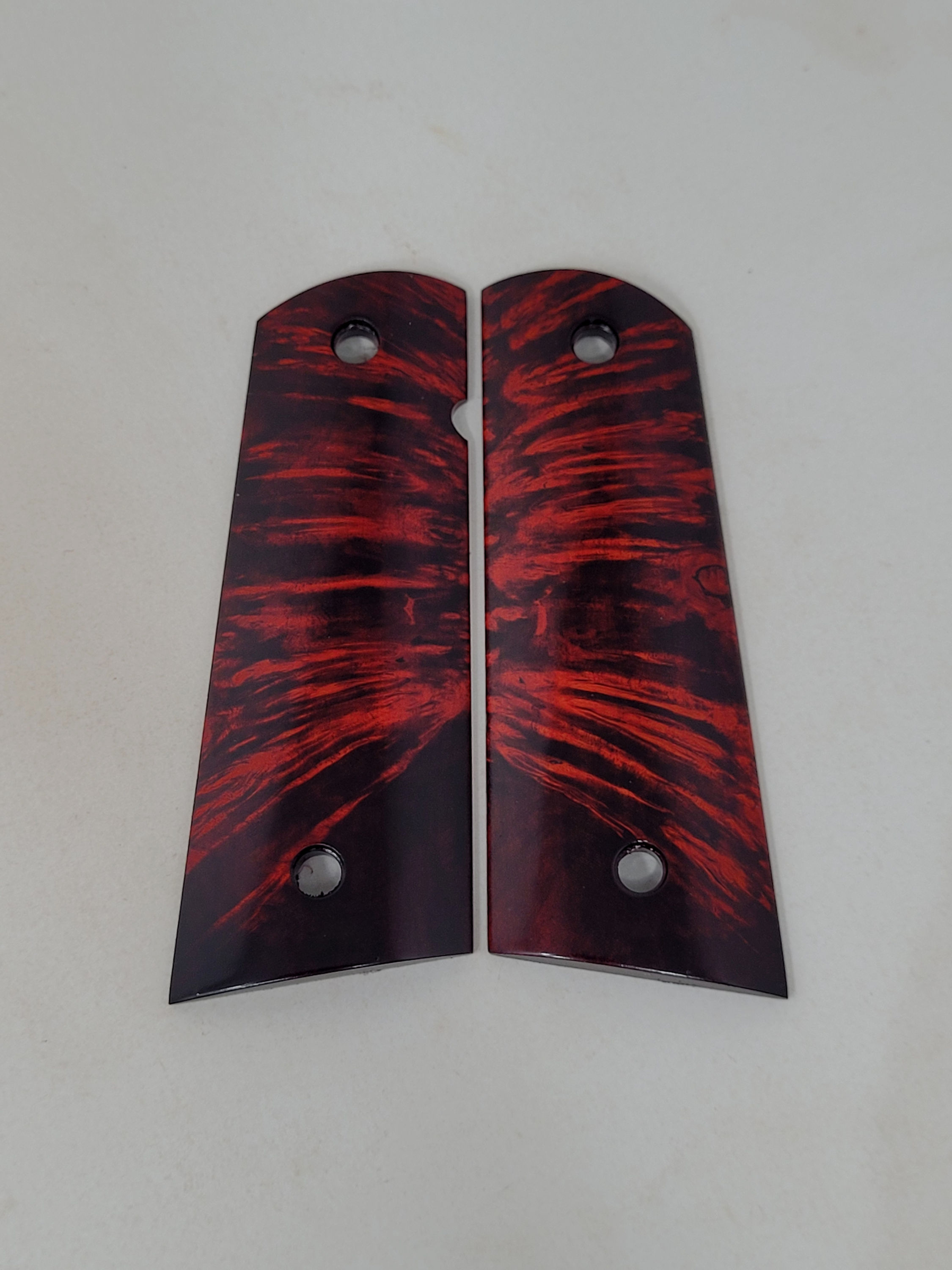 Full Size 1911 Box Elder Burl Magwell grips #4