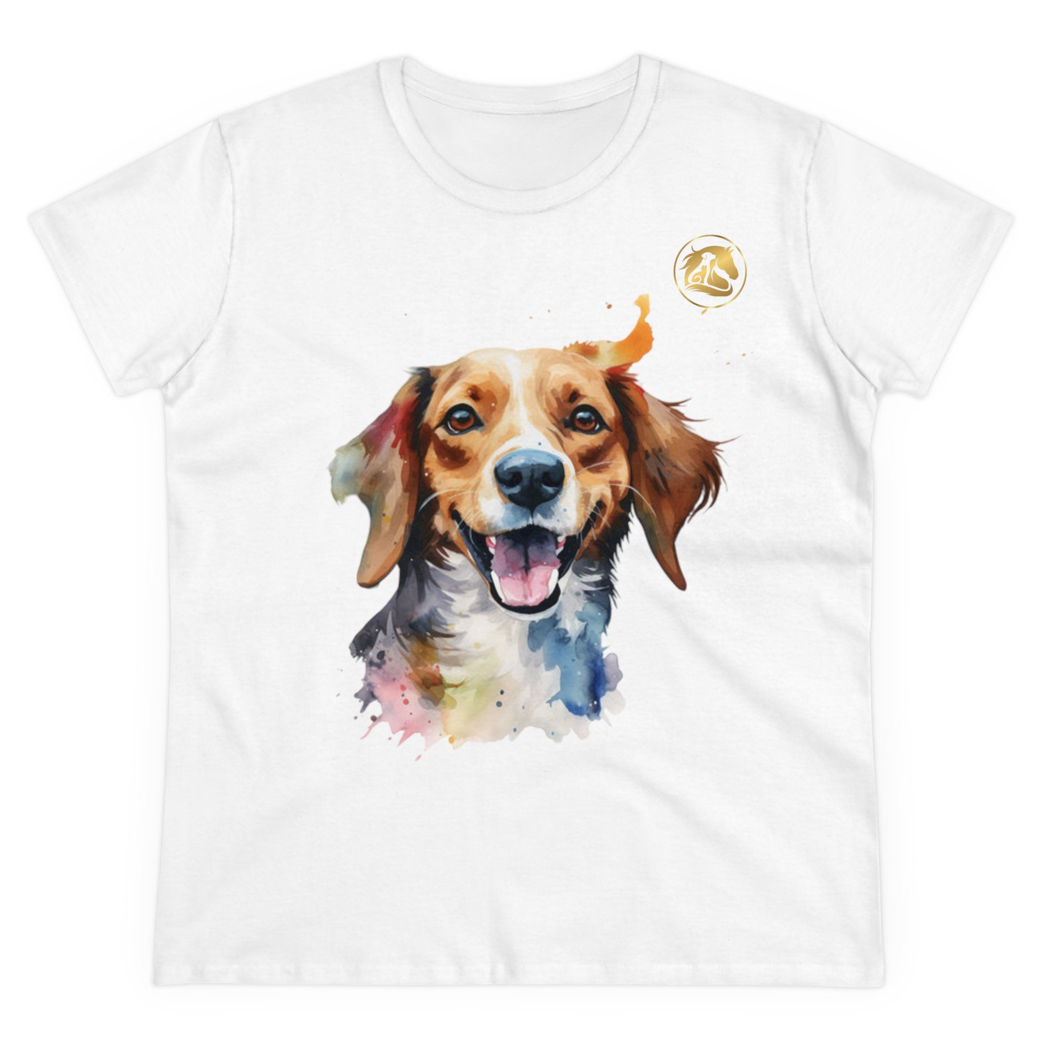 Tshirt - chien aquarelle coloré