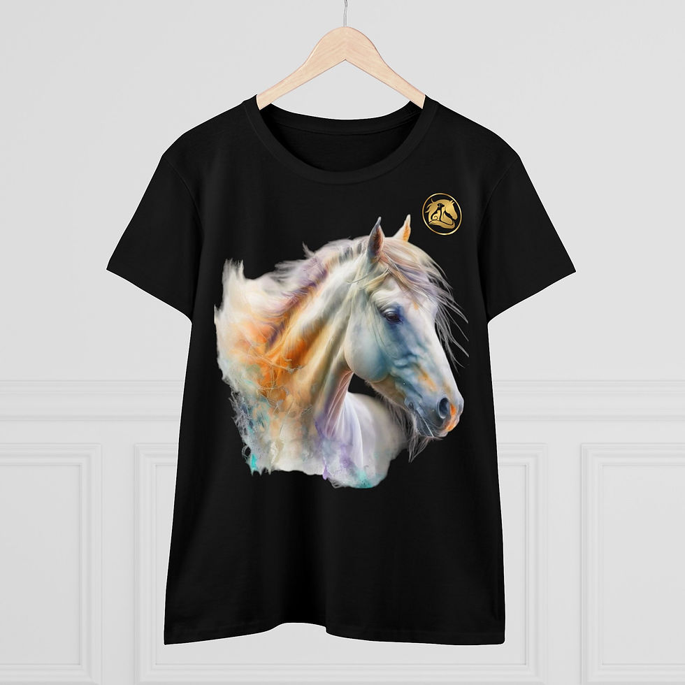Miniature : Tshirt - cheval aquarelle coloré