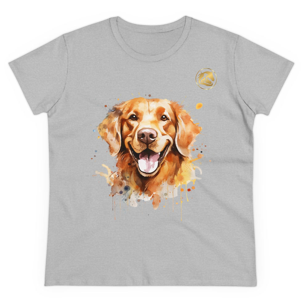 Thumbnail: Tshirt - chien aquarelle golden retriever