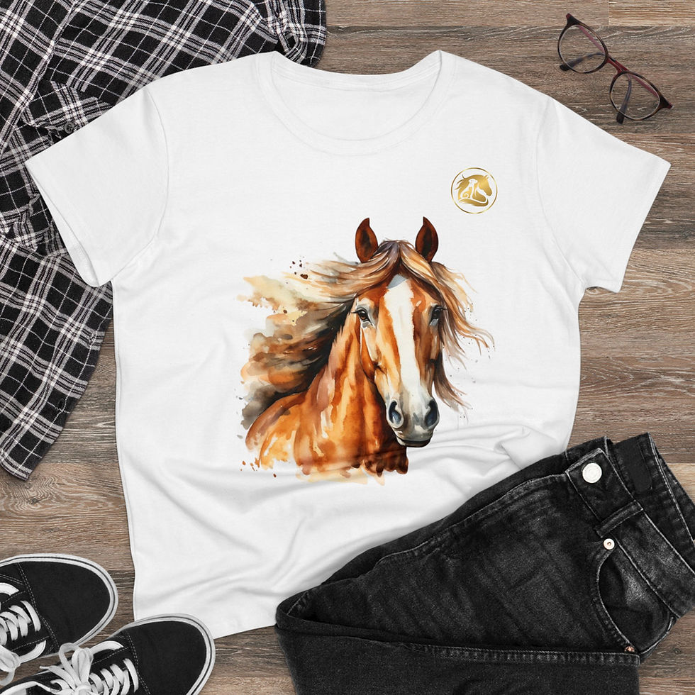 Miniature : Tshirt femme - cheval alezan