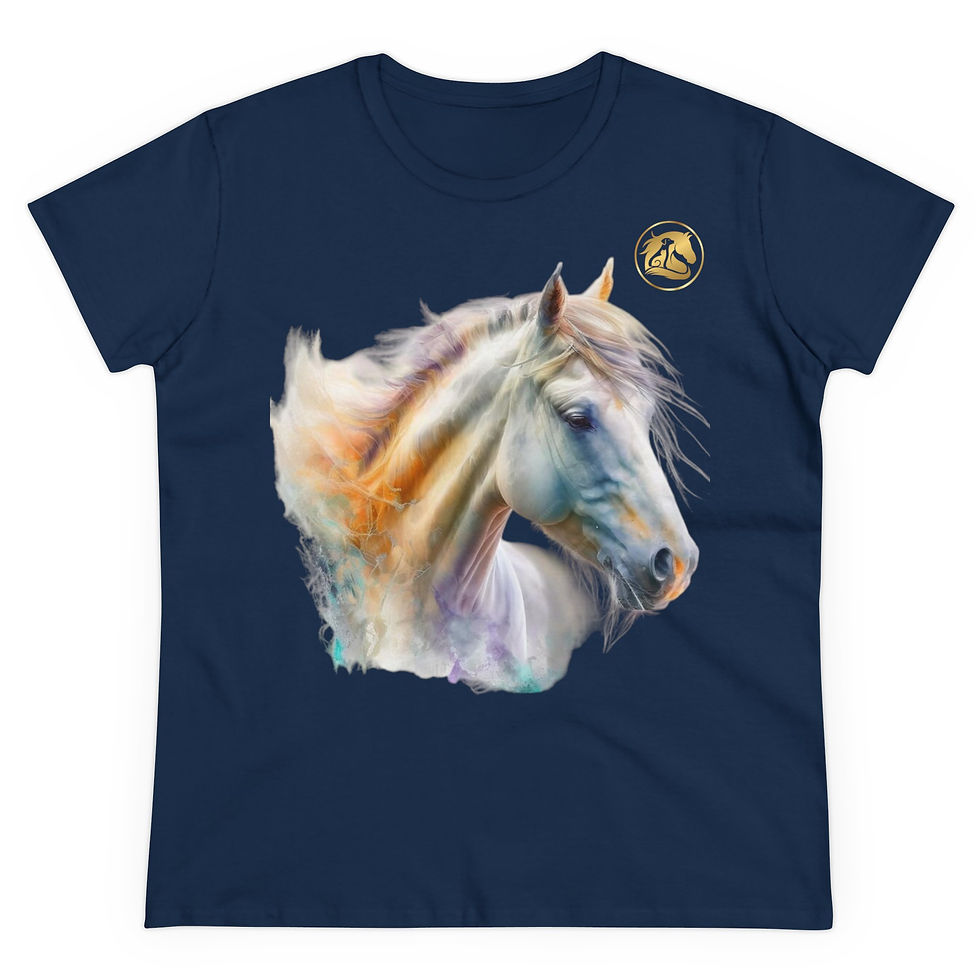 Miniature : Tshirt - cheval aquarelle coloré