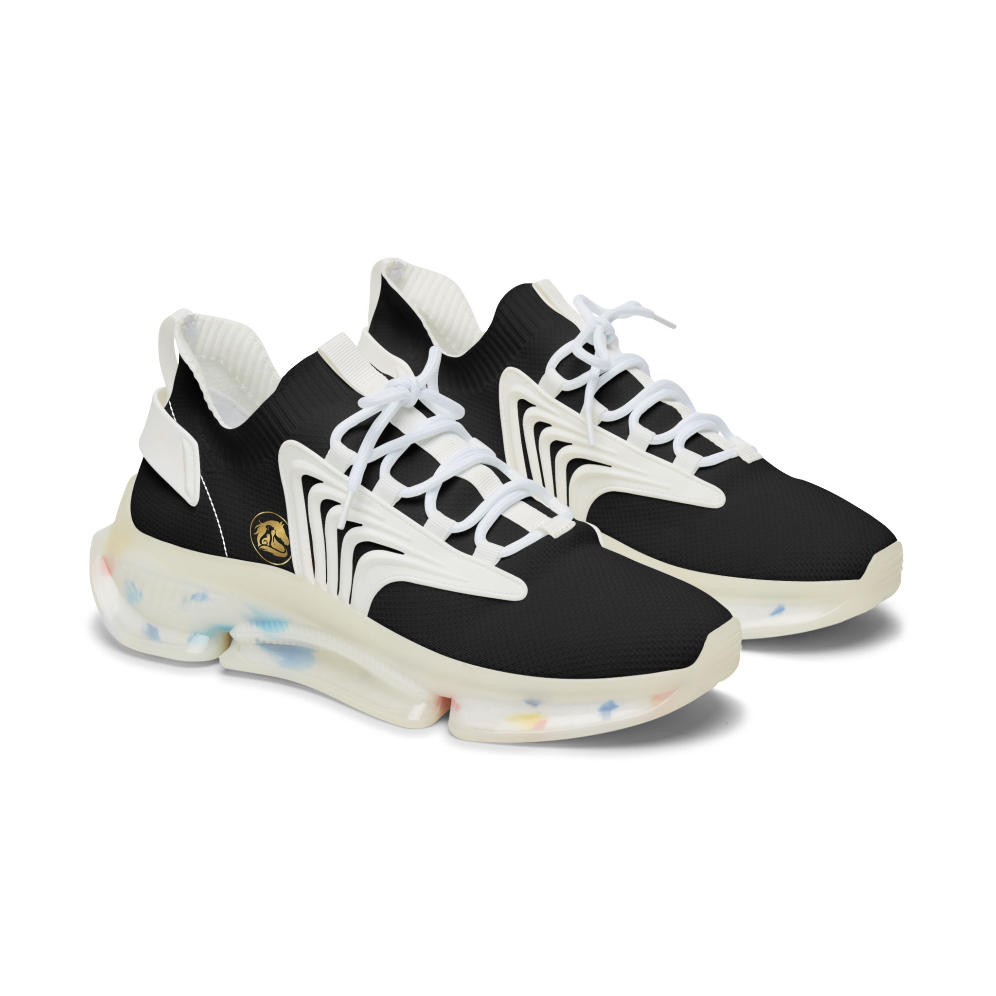Chaussures de sport noires La Nouvelle Arche - semelles blanches ou noires