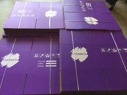 กล่องกระดาษขาว 5 ชั้น เทพื้น1สี