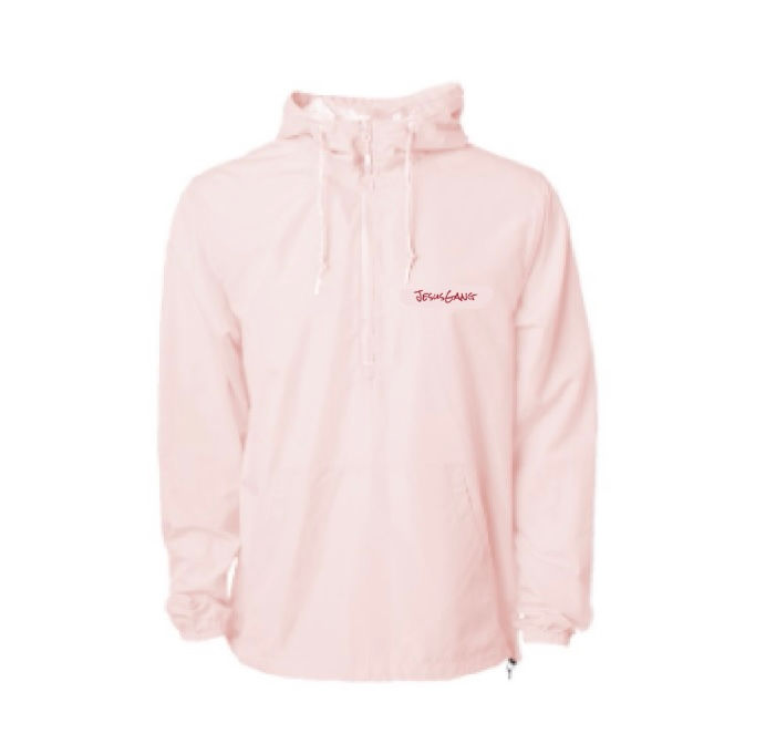 Thumbnail: JesusGang Embroidered Lightweight Pullover Windbreaker