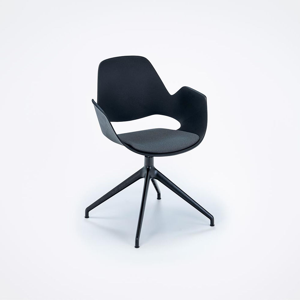 Miniature : Chaise Falk, piètement méduse avec coussin - Houe