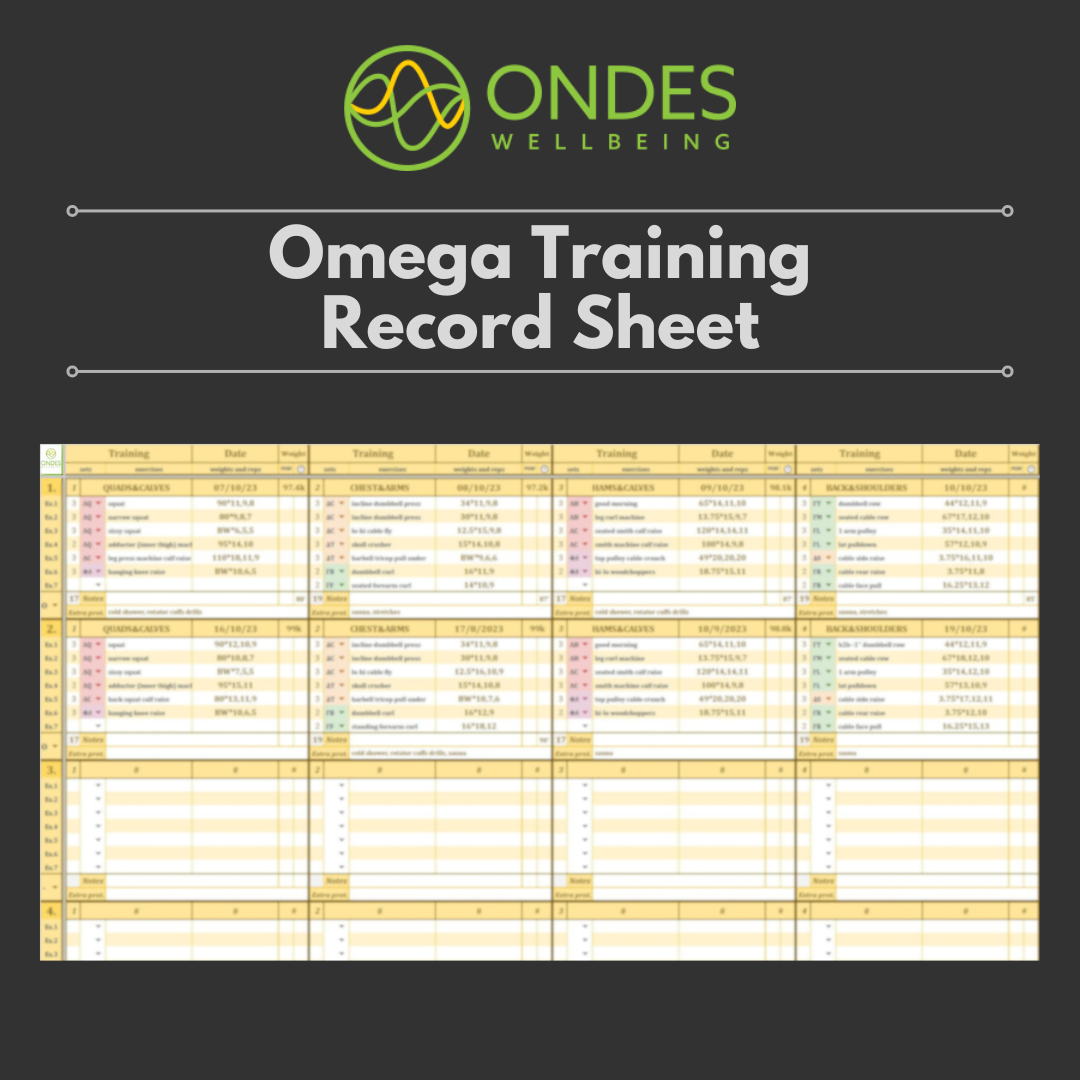 Omega Training Record Sheet