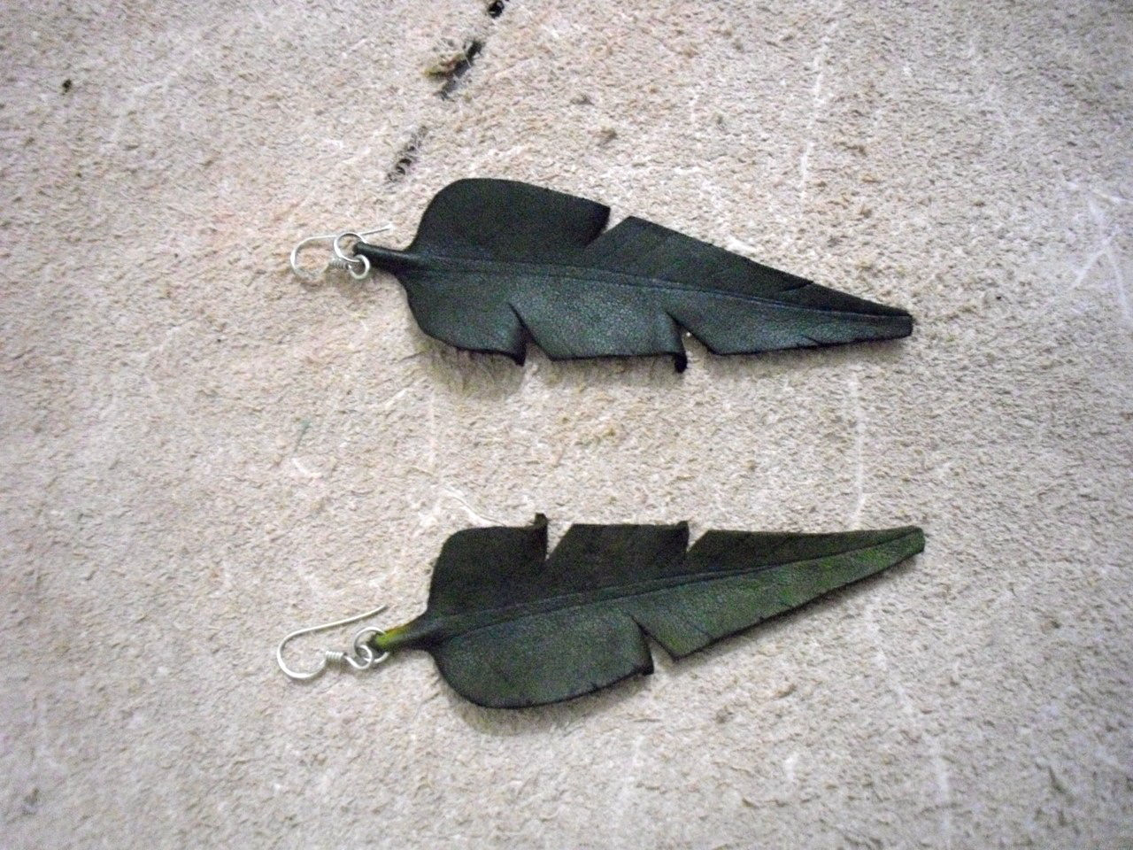 Banana Green Leaf Earings