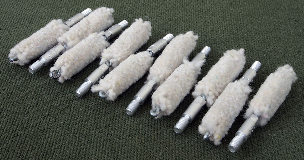 9mm / 357 caliber bore mop pack (10 mops). For gun barrel cleaning