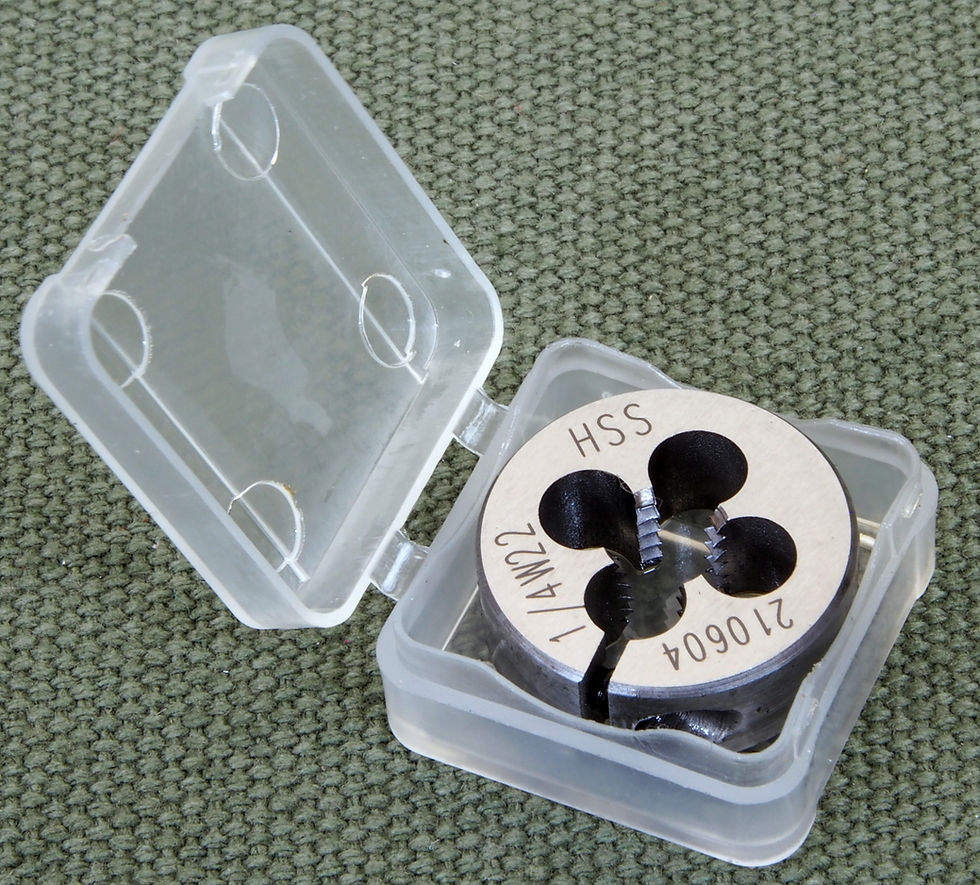 Thumbnail: Mauser trigger guard screws, tap & die set 1/4 inch x 22 TPI Whitworth