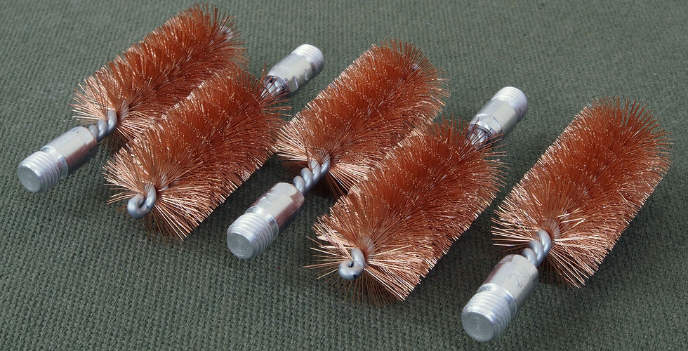 Thumbnail: 12 Gauge shotgun Bronze Brush pack (5 Brushes). For gun barrel cleaning.