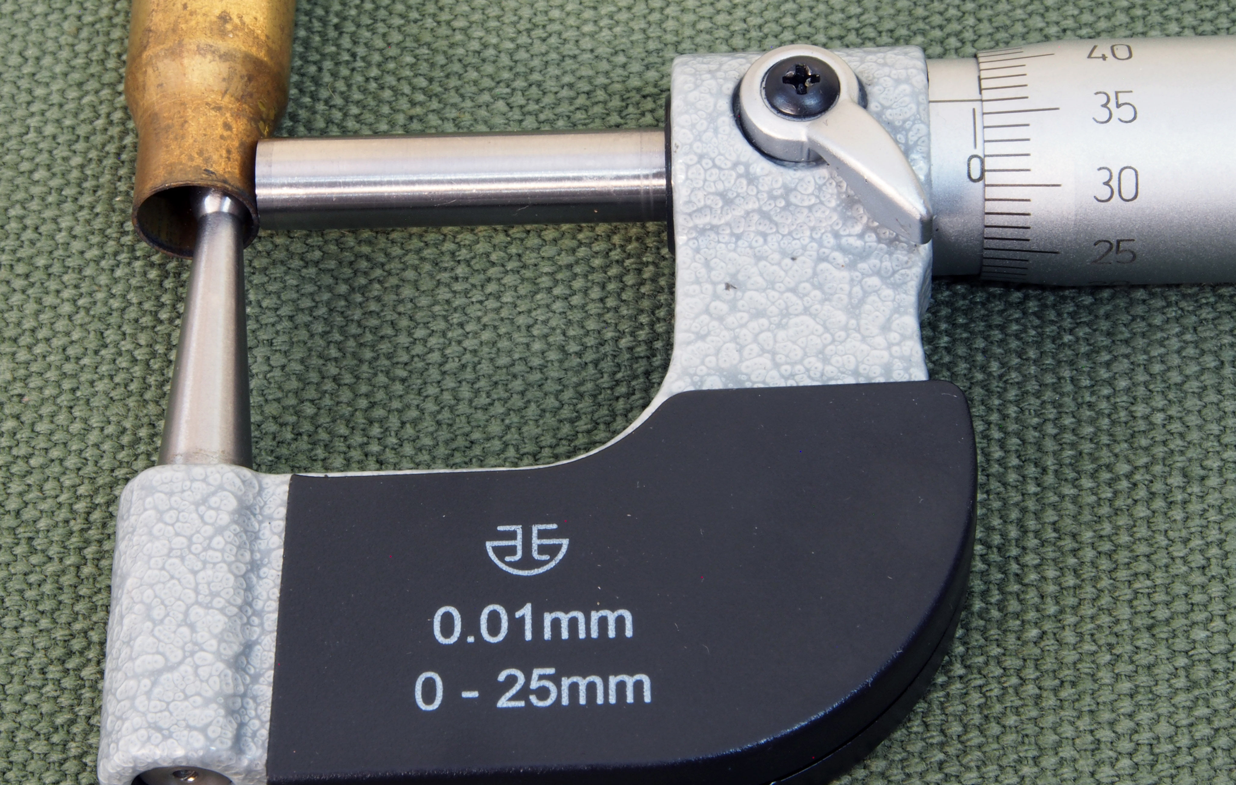 Mechanical Tube thickness micrometer for cartridge case neck measurements