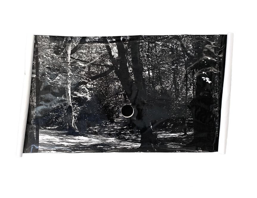 man walking away from the camera at hamp
