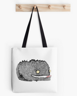 Scribbly Monster Tote bag