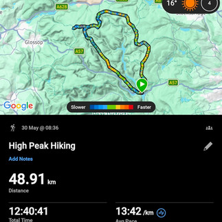 Garmin GPS 67i handheld device tracked distance