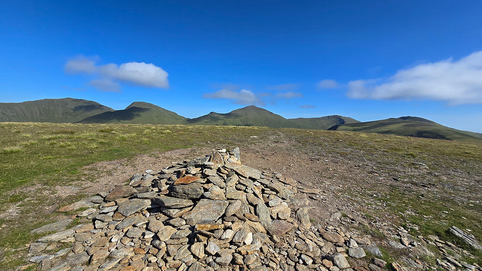 On Meall a' Choire Leith looking at the traverse. It is a long way, but worth especially with views