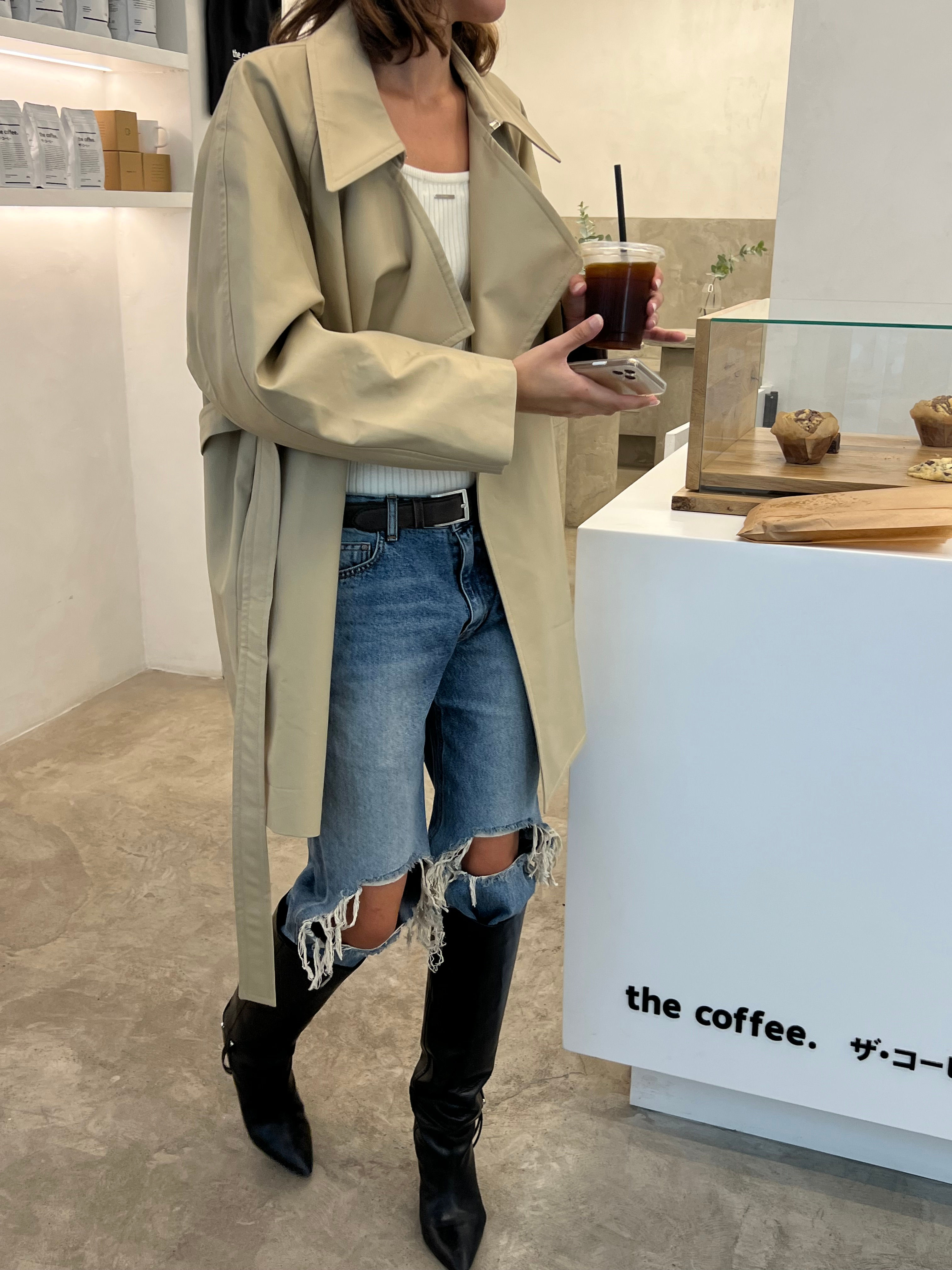 Oversized Short Trench Coat