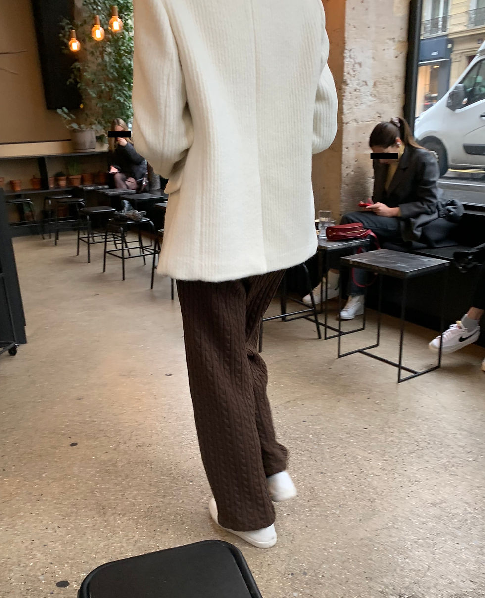 Thumbnail: Cable Knit Trousers (2colors)