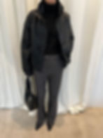 Thumbnail: Slim Flared Trousers (2colors)