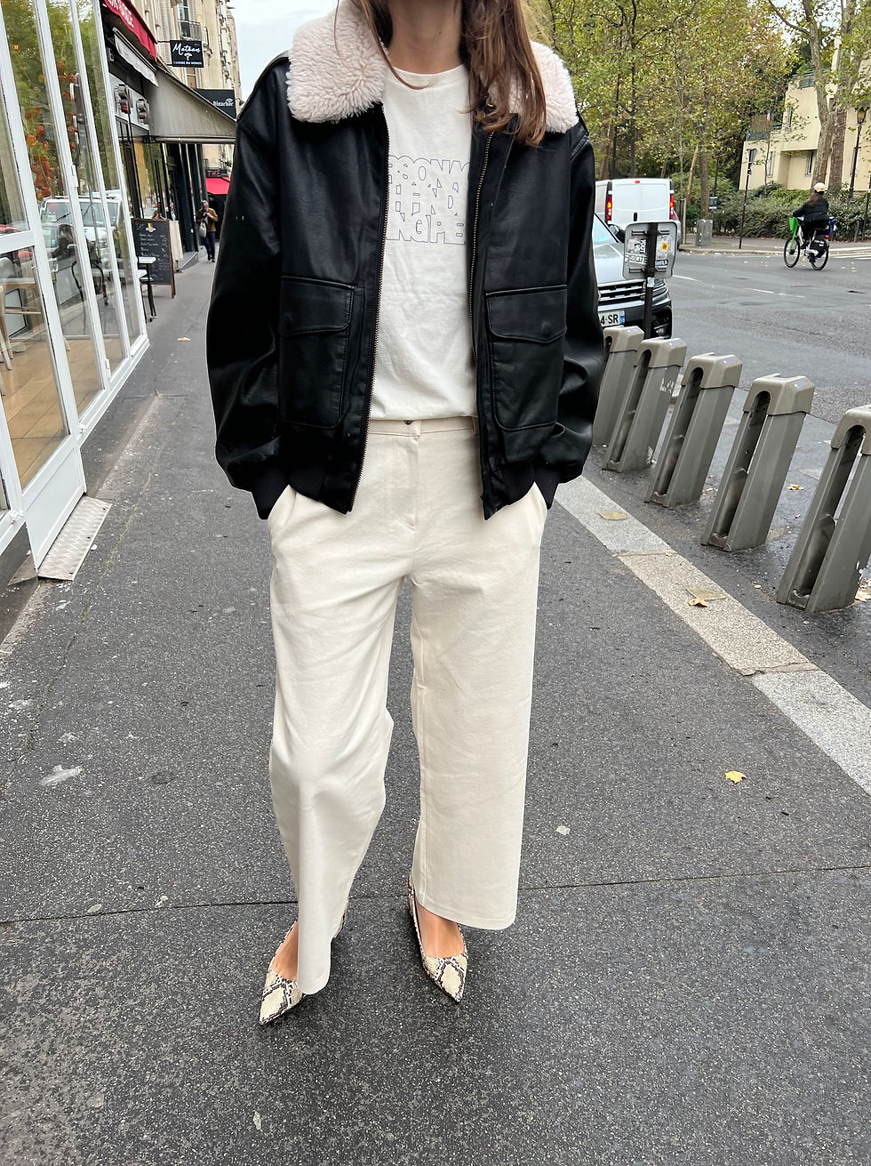 Thumbnail: Ivory Wide Leg Pants