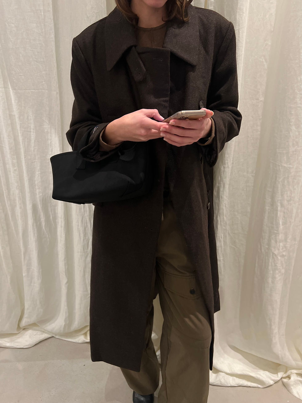 Thumbnail: Brown Wool Coat (Abraham Moon Wool)
