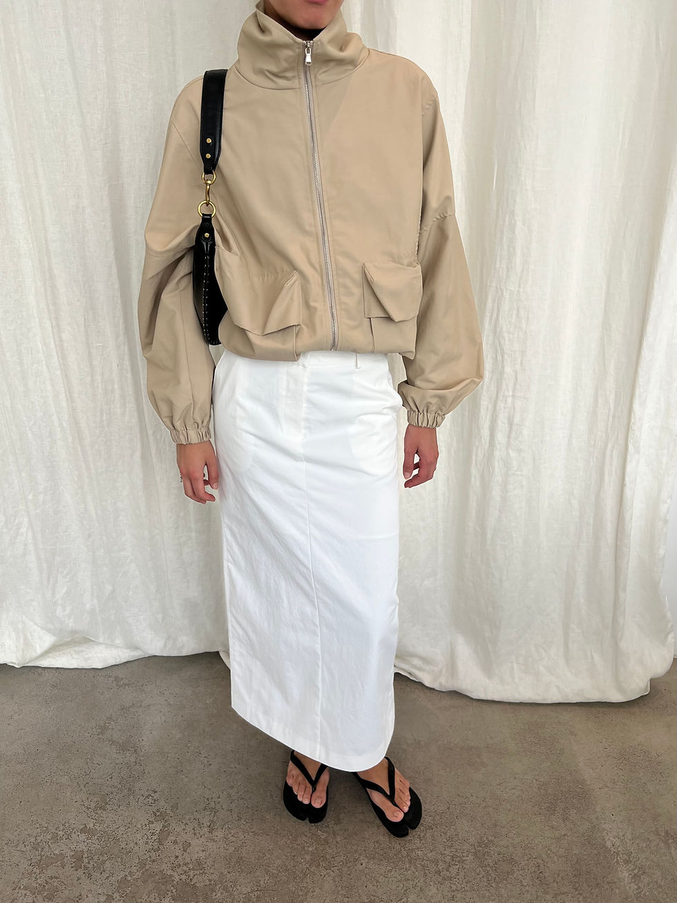 Thumbnail: High Neck Zip Up Jacket