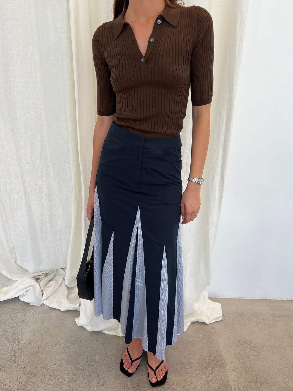 Thumbnail: A-Line Checked Skirt