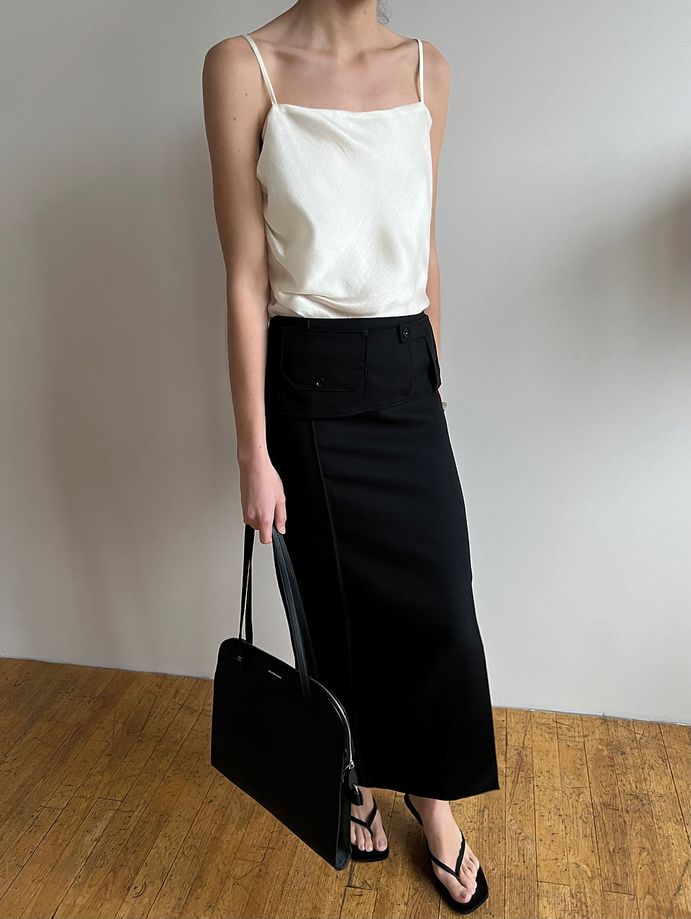 Thumbnail: Belt Maxi Skirt (2colors)
