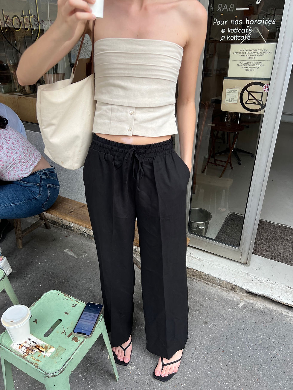 Thumbnail: Linen Blend Trousers (2colors)