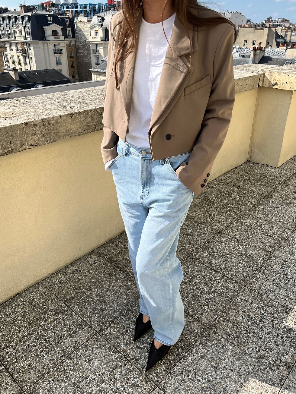 Thumbnail: Cropped Double Blazer (2colors)