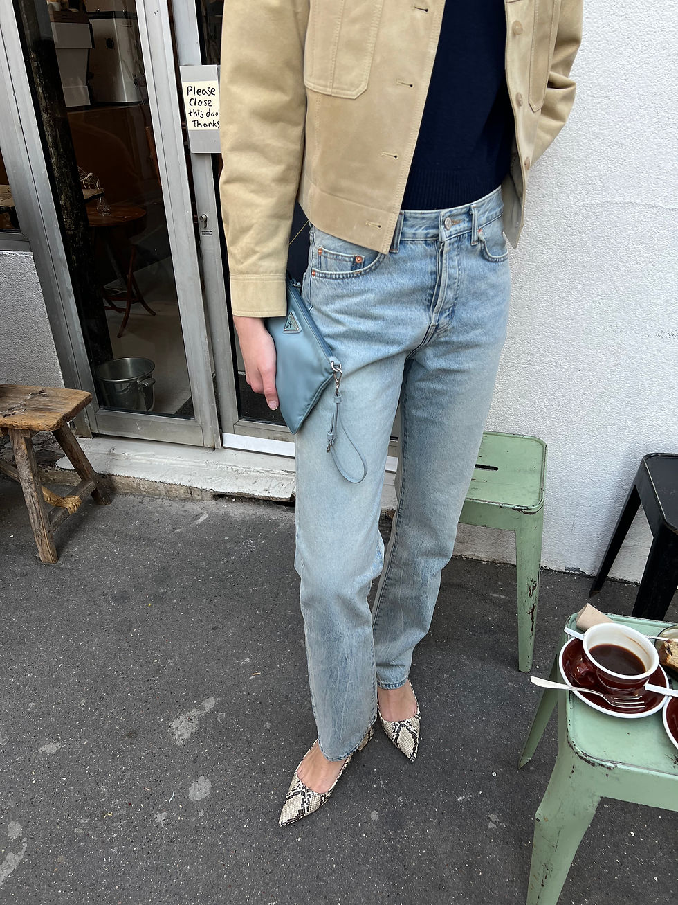 Thumbnail: Washed Denim Jeans