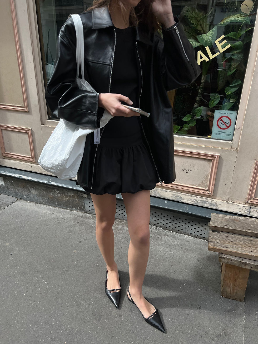 Thumbnail: Zip-Up Faux Leather Jacket