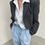 Thumbnail: Oversized Single Breasted Blazer