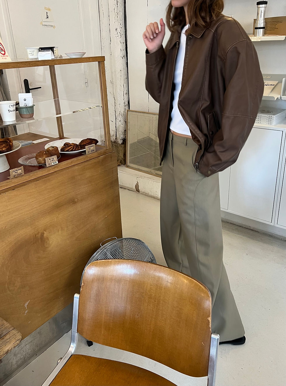 Thumbnail: Oversized Shoulder Pad Blouson Jacket