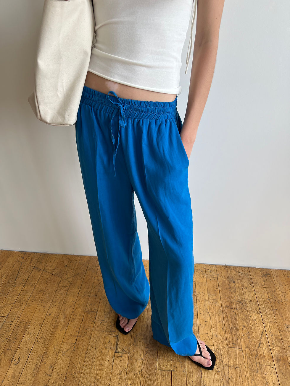 Thumbnail: Linen Blend Trousers (2colors)