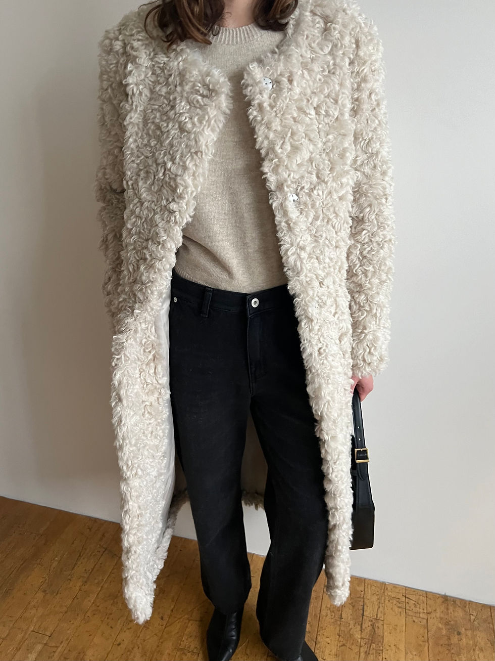 Thumbnail: Curly Faux Fur Coat