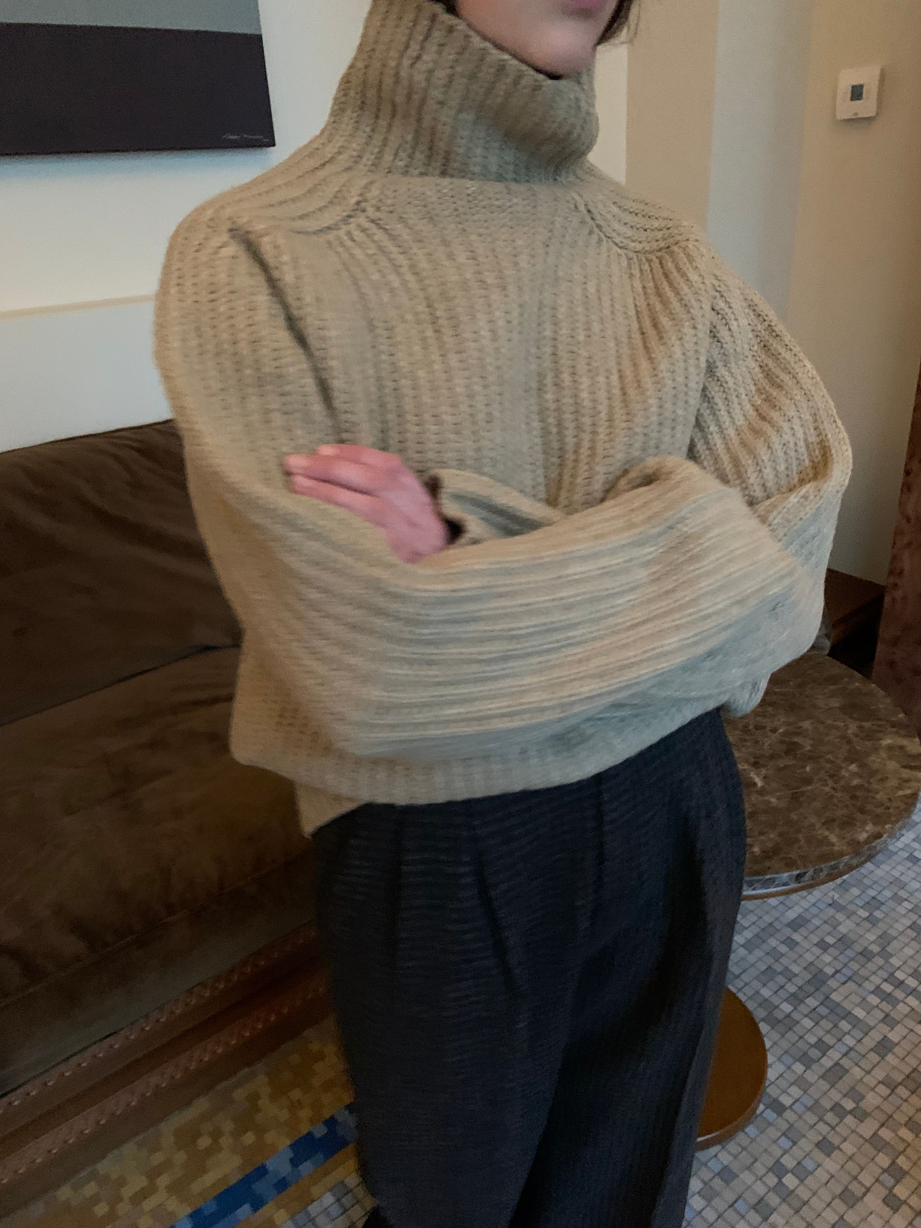 High Neck Knit Jumper (2colors)